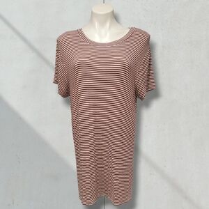 Ritual Womens Medium Striped Tunic Length Tshirt